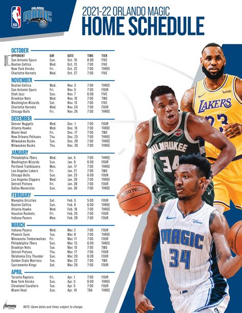 orlando magic games schedule